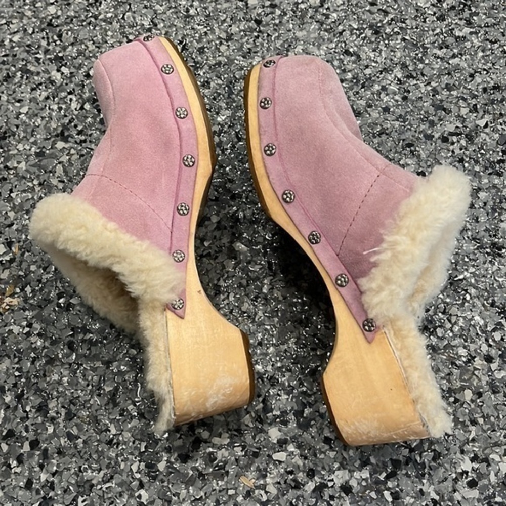Ugg Australia women’s pink suede clog women’s size 4 - Picture 7 of 12